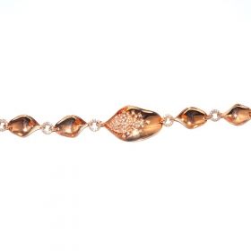 Rose gold bracelet with zircons