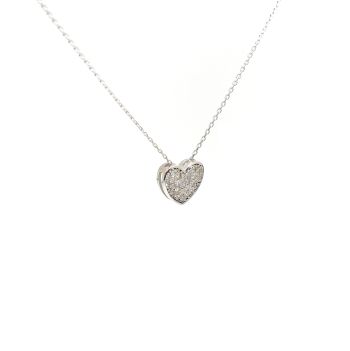 White gold necklace with diamonds 0.24 ct